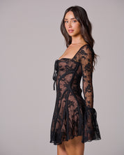 BIANCA Lace Corset Mini Dress