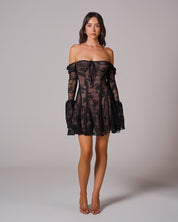 BIANCA Lace Corset Mini Dress