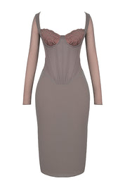 CAMILLE Corset Midi Dress