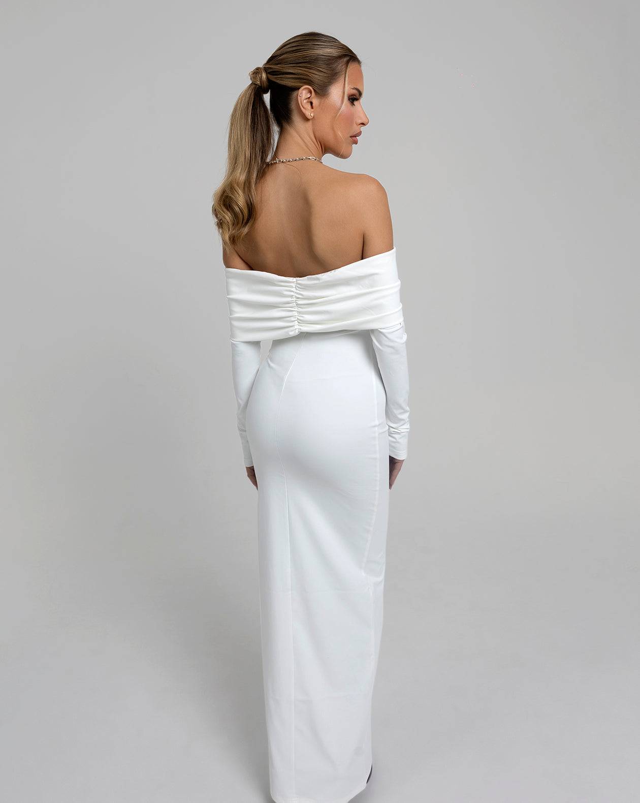 CEO Off-Shoulder Maxi Dress