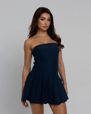 COFFEE BREAK Strapless Mini Dress