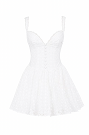 AGATHE Broderie Corset Mini Dress