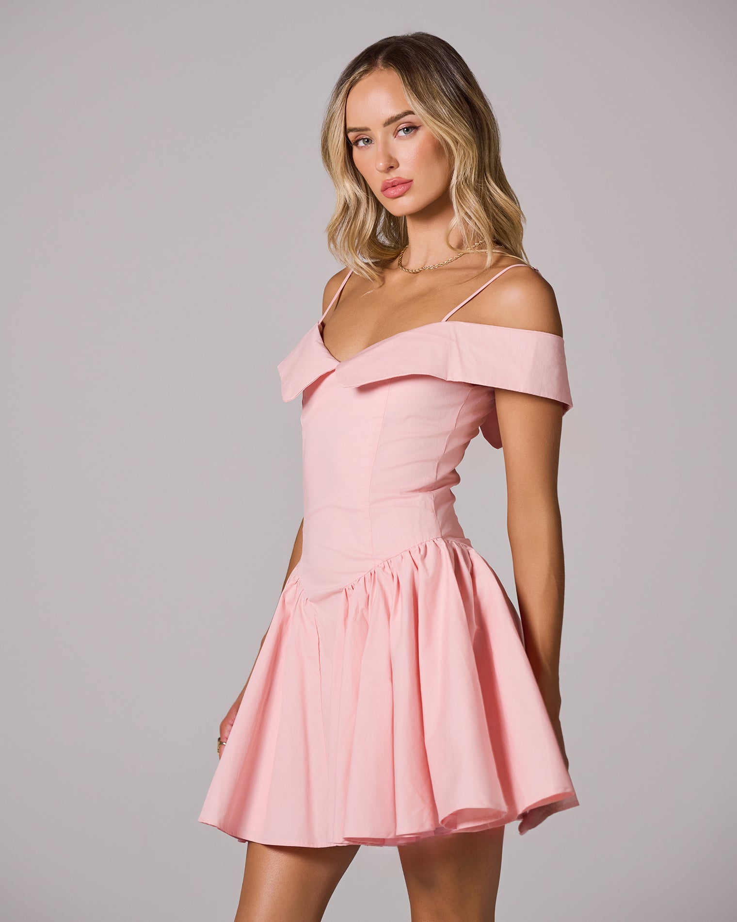 ESTHER Off Shoulder Mini Dress