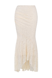 HAILEY Cream Maxi Skirt & Corset Set