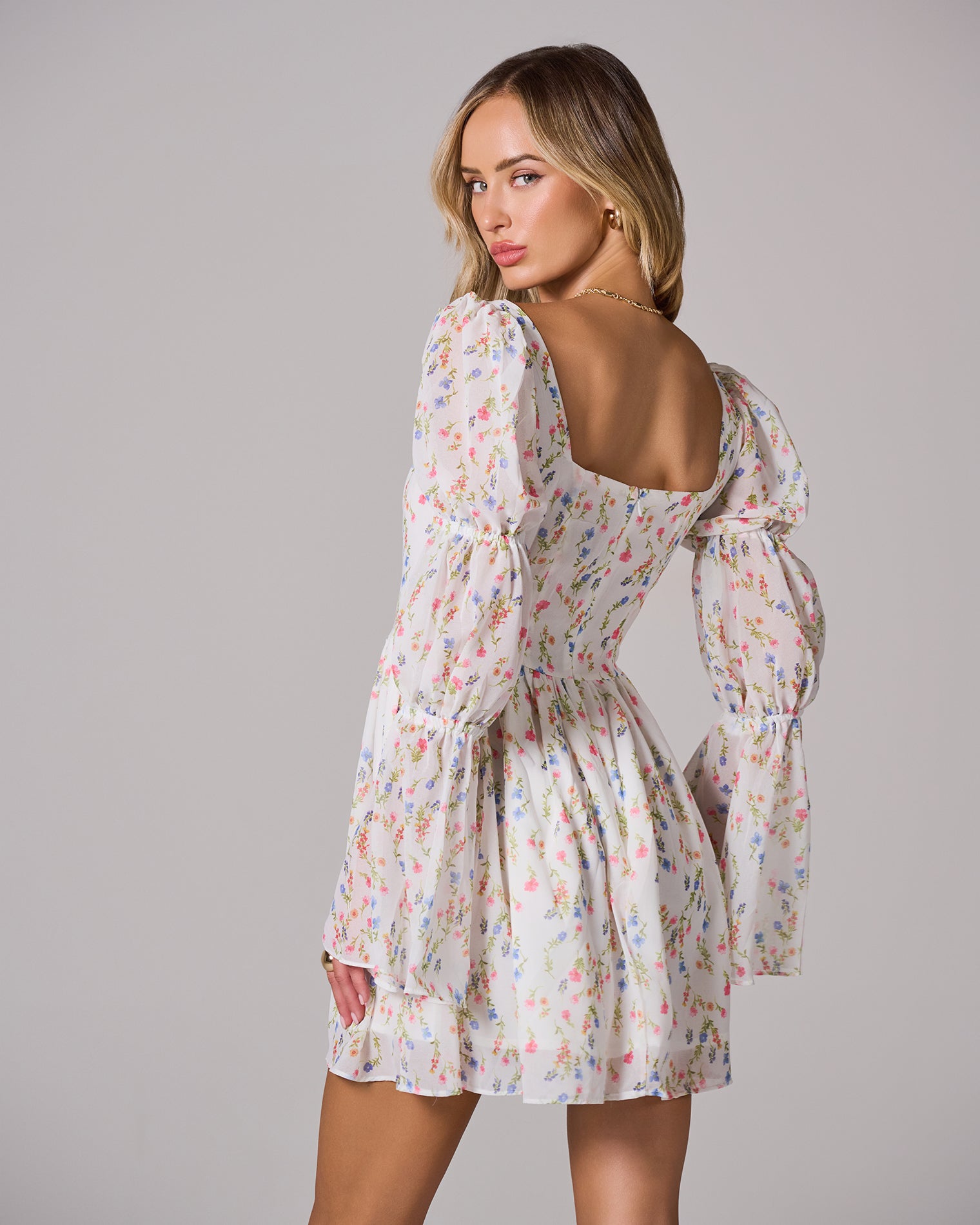 HANA Puff Sleeve Mini Dress