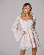 HANA Puff Sleeve Mini Dress