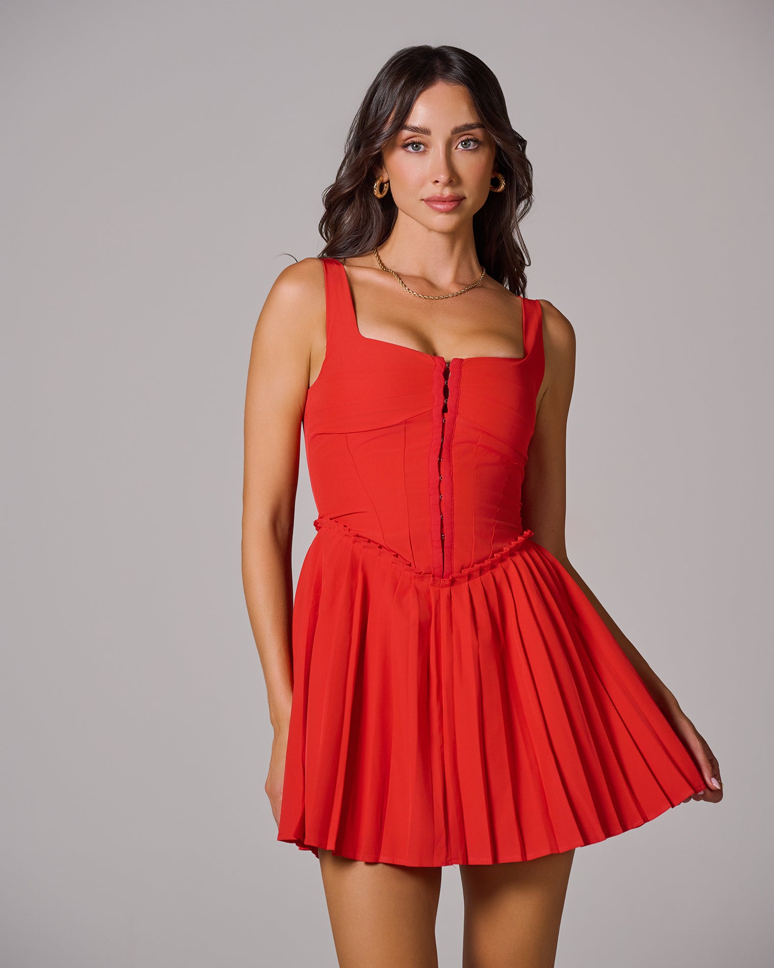 ISIA Pleated Mini Dress