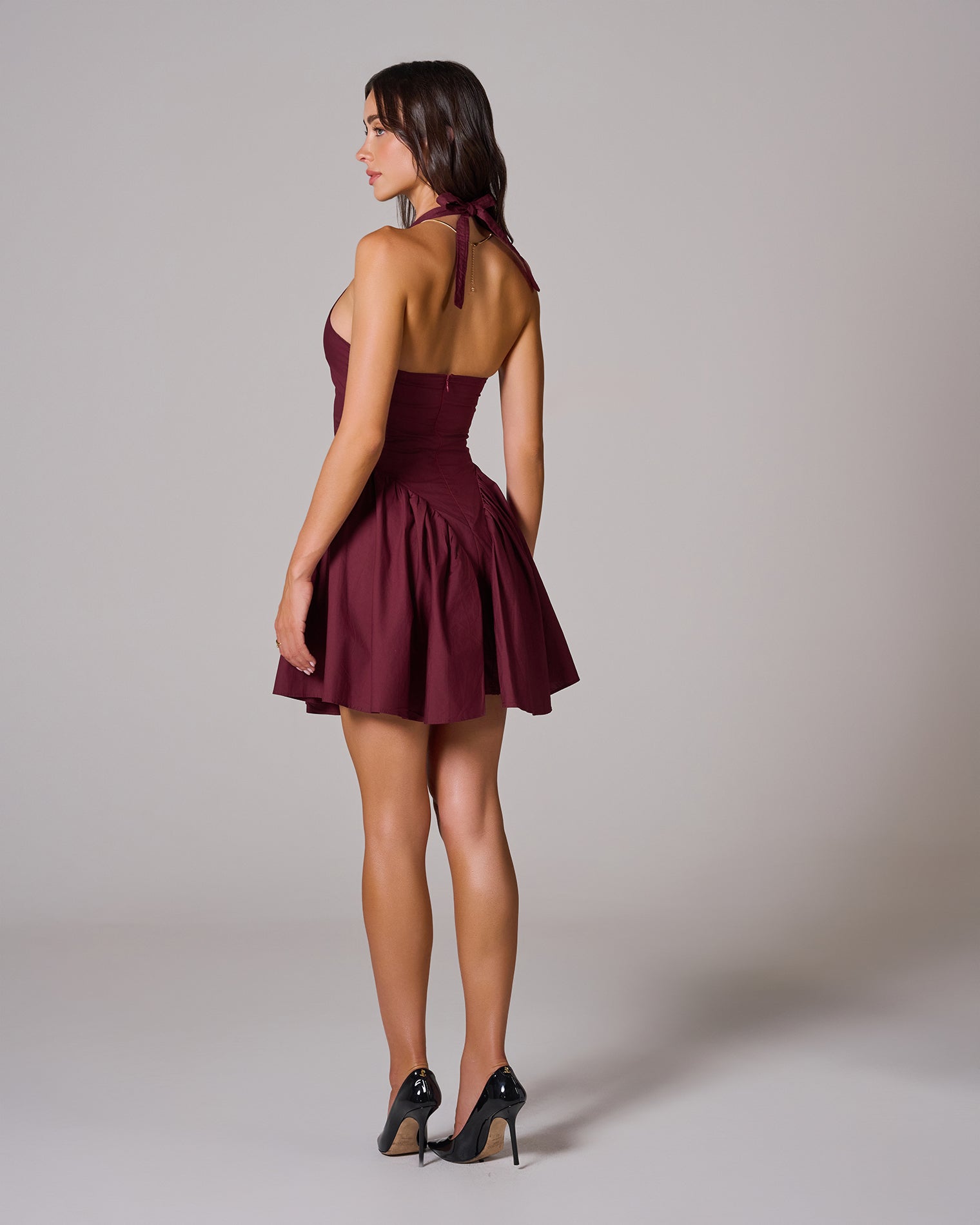 LILOU Halter Mini Dress