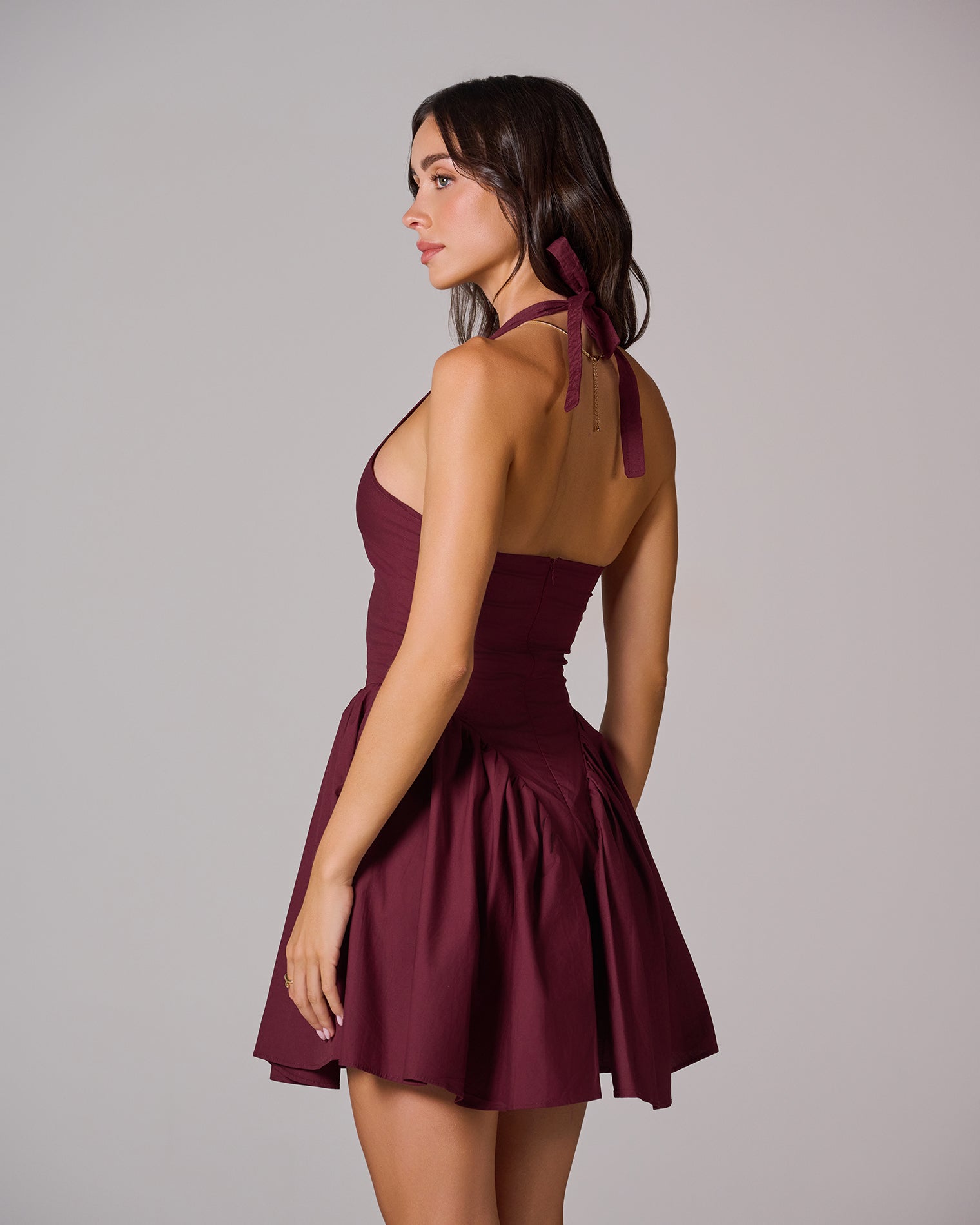 LILOU Halter Mini Dress