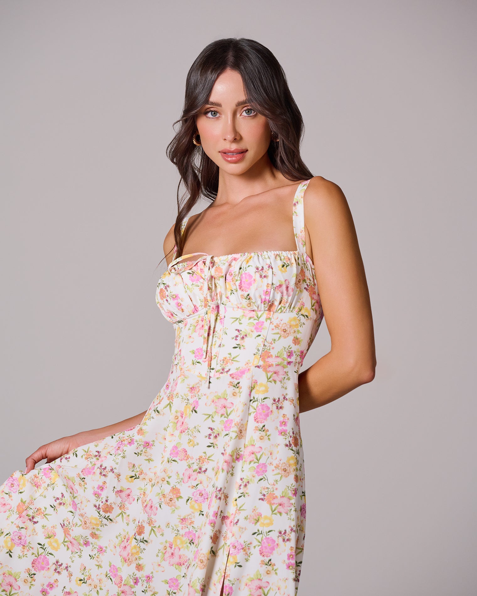 LOUISA Bustier Midi Dress