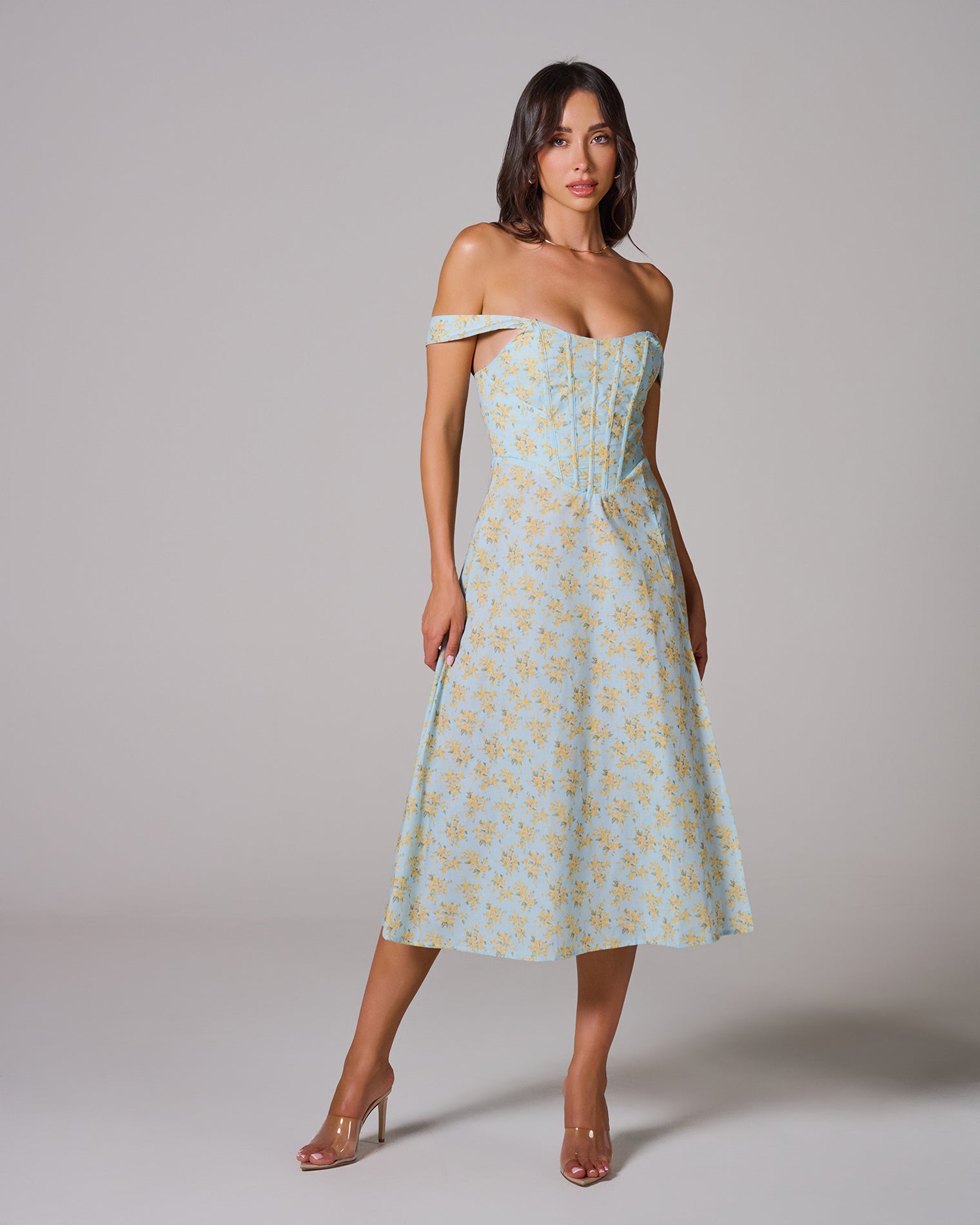 LUCILLA Floral Midi Dress