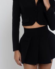 MONDAY MEETING Crop Blazer & Mini Skirt Set