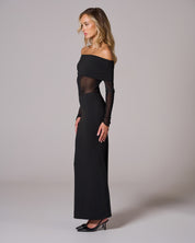 SARAH Bardot Long Sleeves Maxi Dress