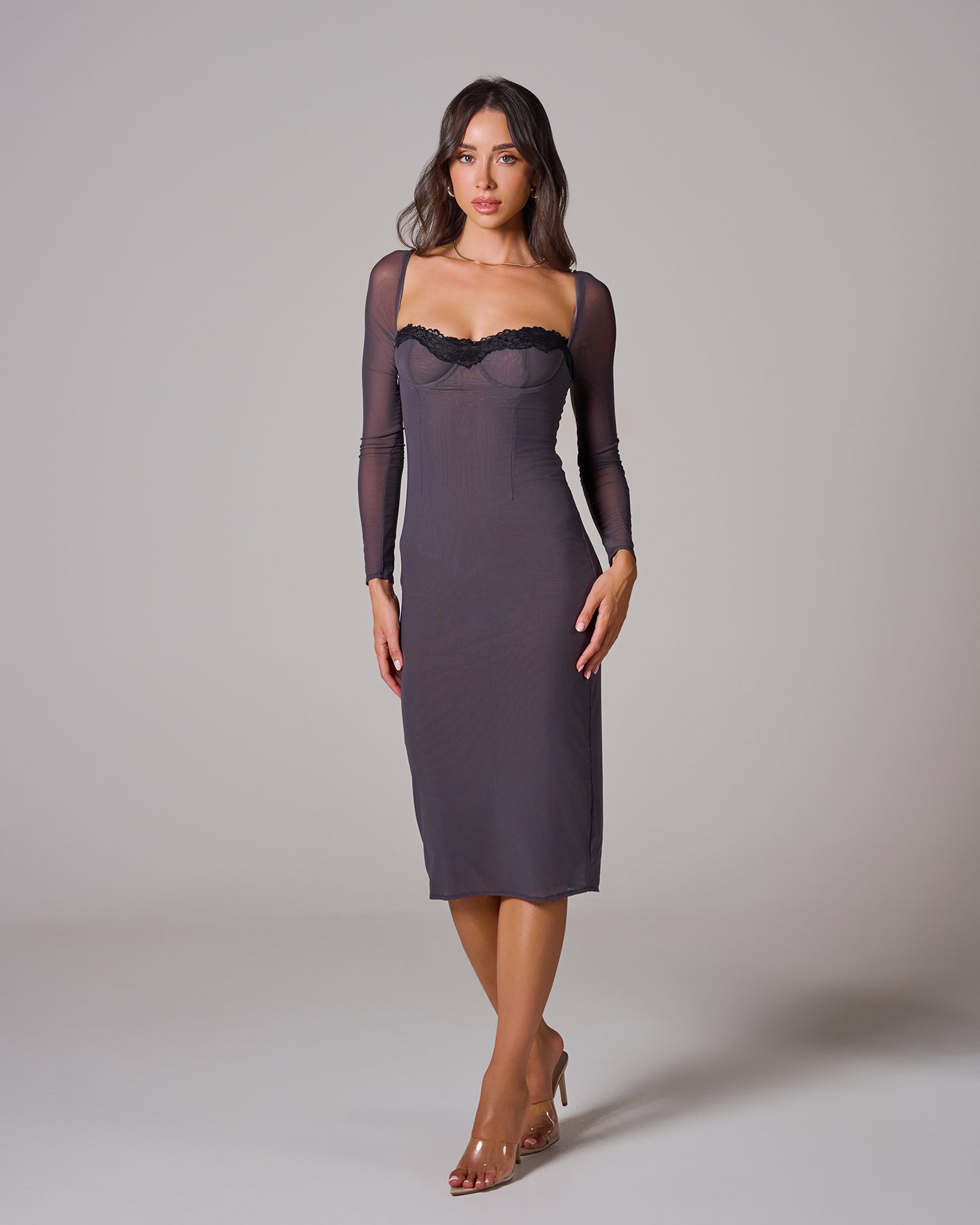 ZENYA Corset Midi Dress